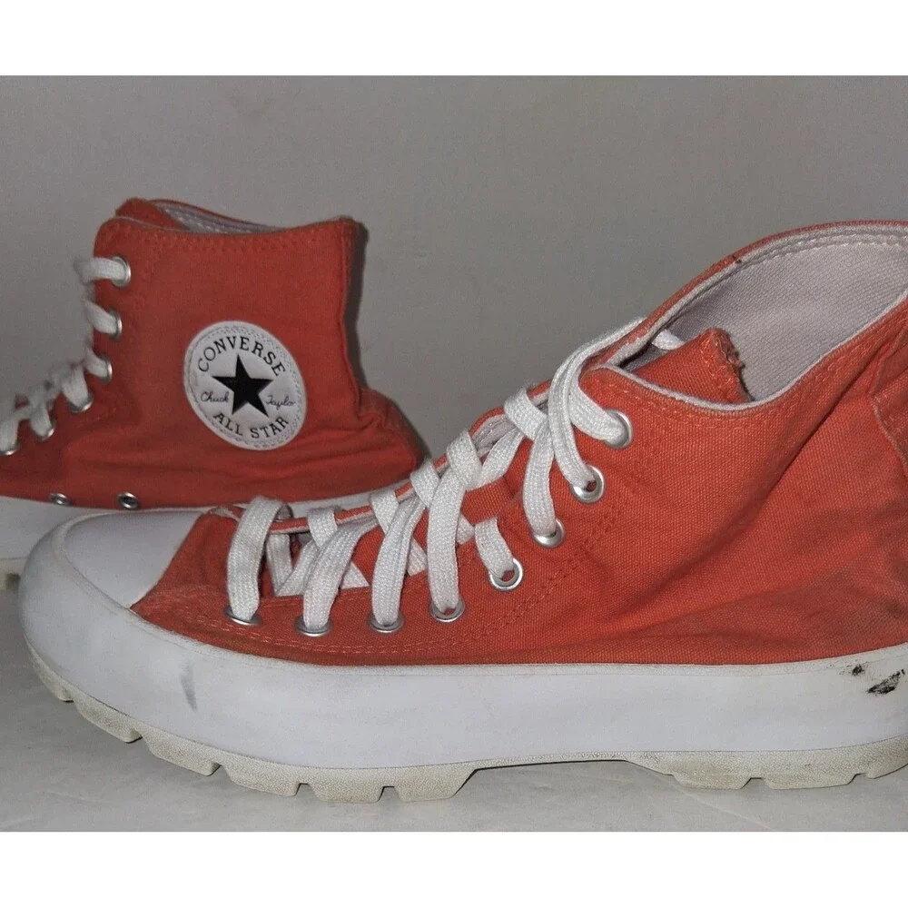 Size 9.5 - Converse Chuck Taylor All Star Lugged High Orange